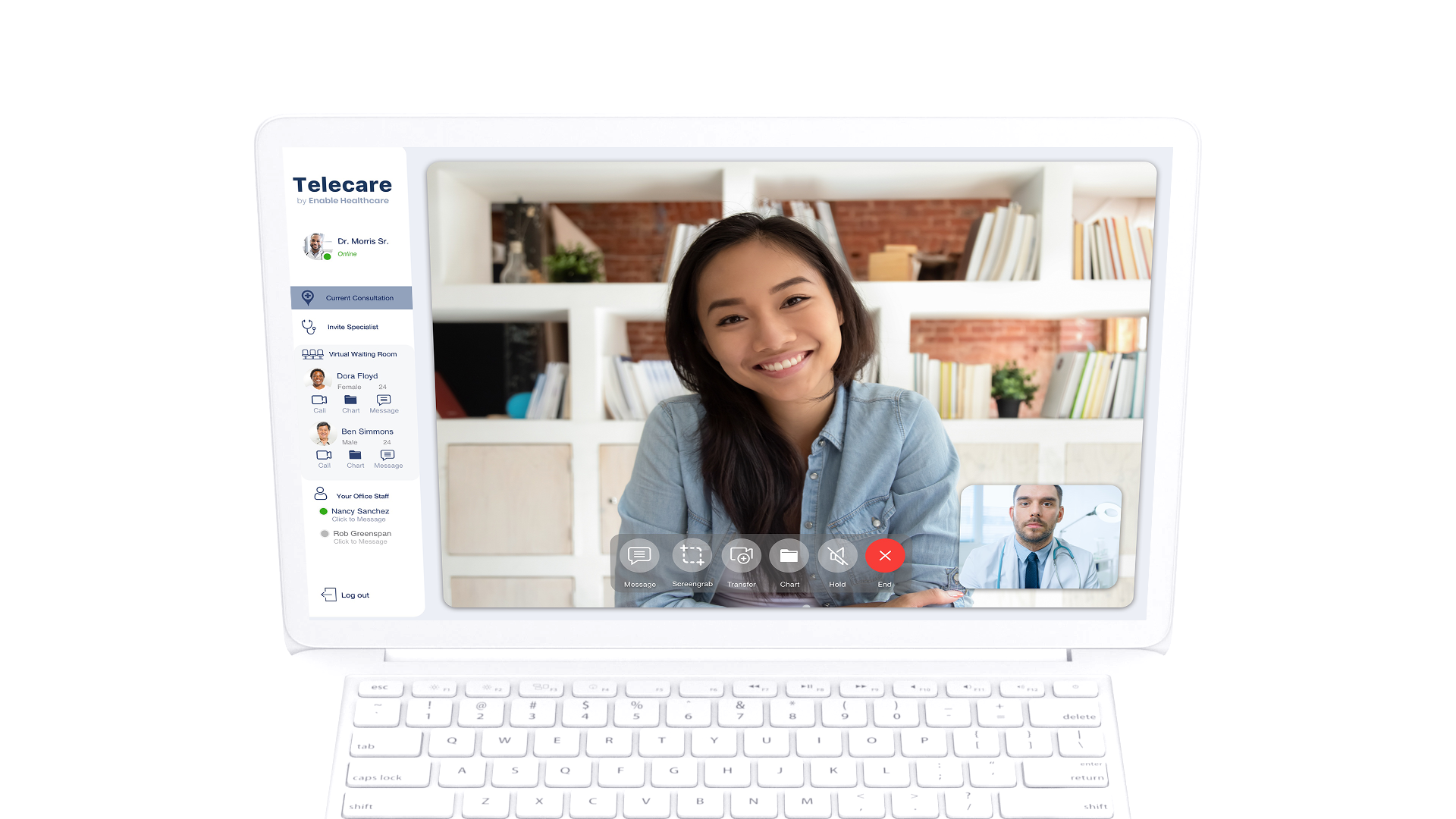 screenshot of MDnet EHR